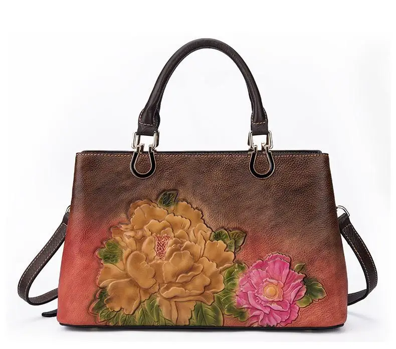 

2020 Newest INS Luxury Handbags Women Bags Designer Genuine Leather messengers Handmade Embossing Retro Shoulder & Crossbody Bag