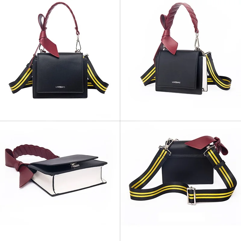 All Match Bag Women's Bag 2022 Spring and Summer New Bow Retro Handbag Fashion One Shoulder Messenger Small Square Bag