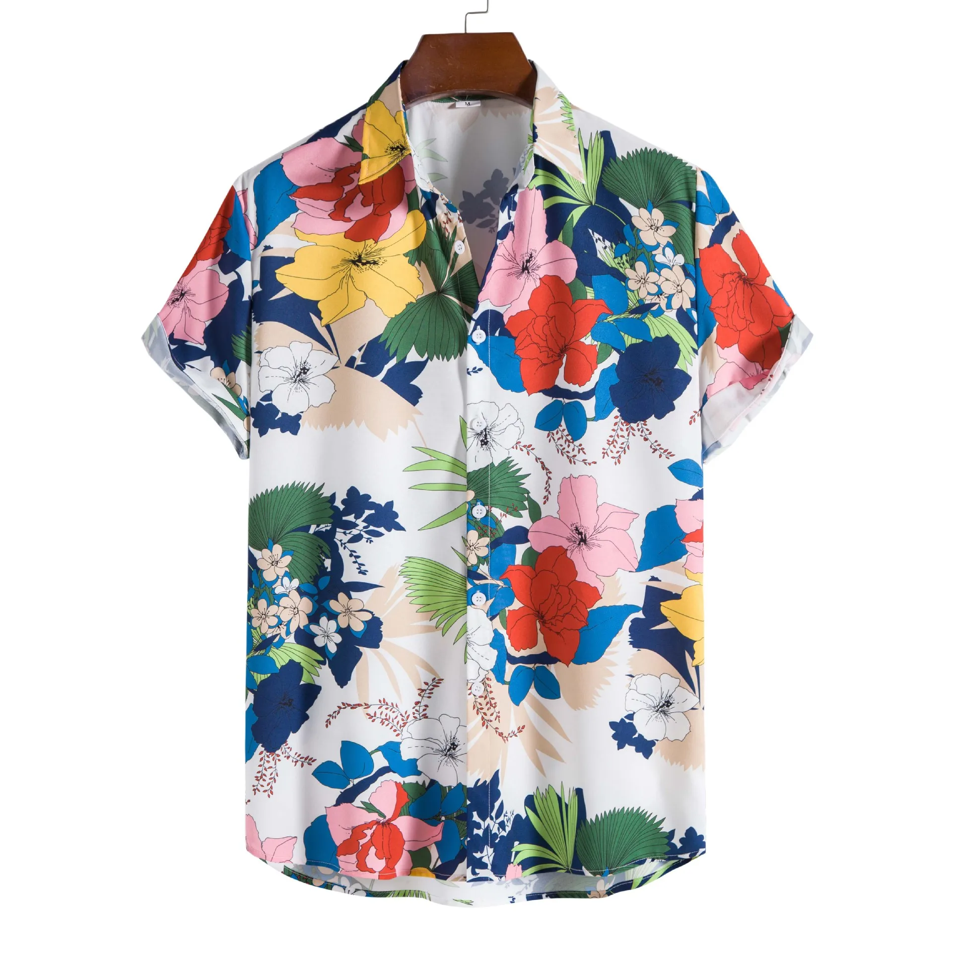 

Flower Print Hawaiian Shirt Men Camisa Masculina 2022 Brand Short Sleeve Beach Tropical Floral Shirts Men Harajuku Clothing XXL