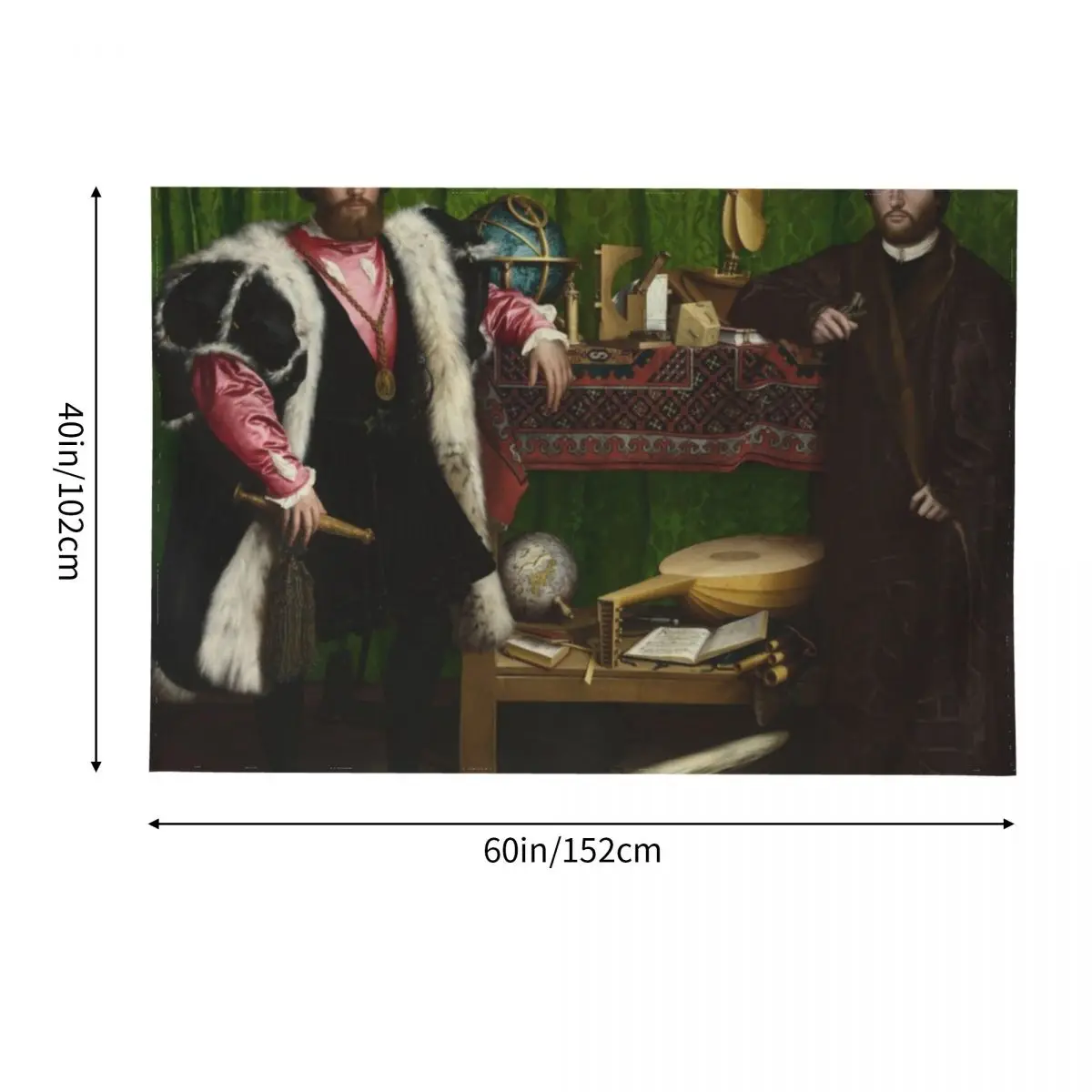 The Ambassadors - Гобелен Hans Holbein the Younger декор для ванной комнаты ковер настенное