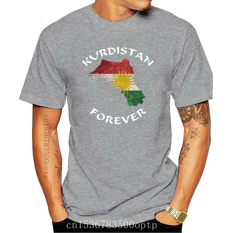 Tee  Men's Kurdistan Gift Kurds Flag Palestine T Shirt Character Cotton S-3xl Pictures Famous Casual Summer Pictures Shi