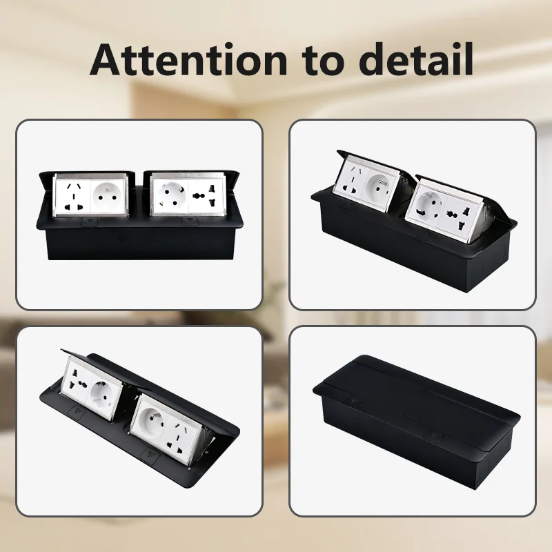 Настольная розетка европейского стандарта с USB-разъемом HDMI всплывающая