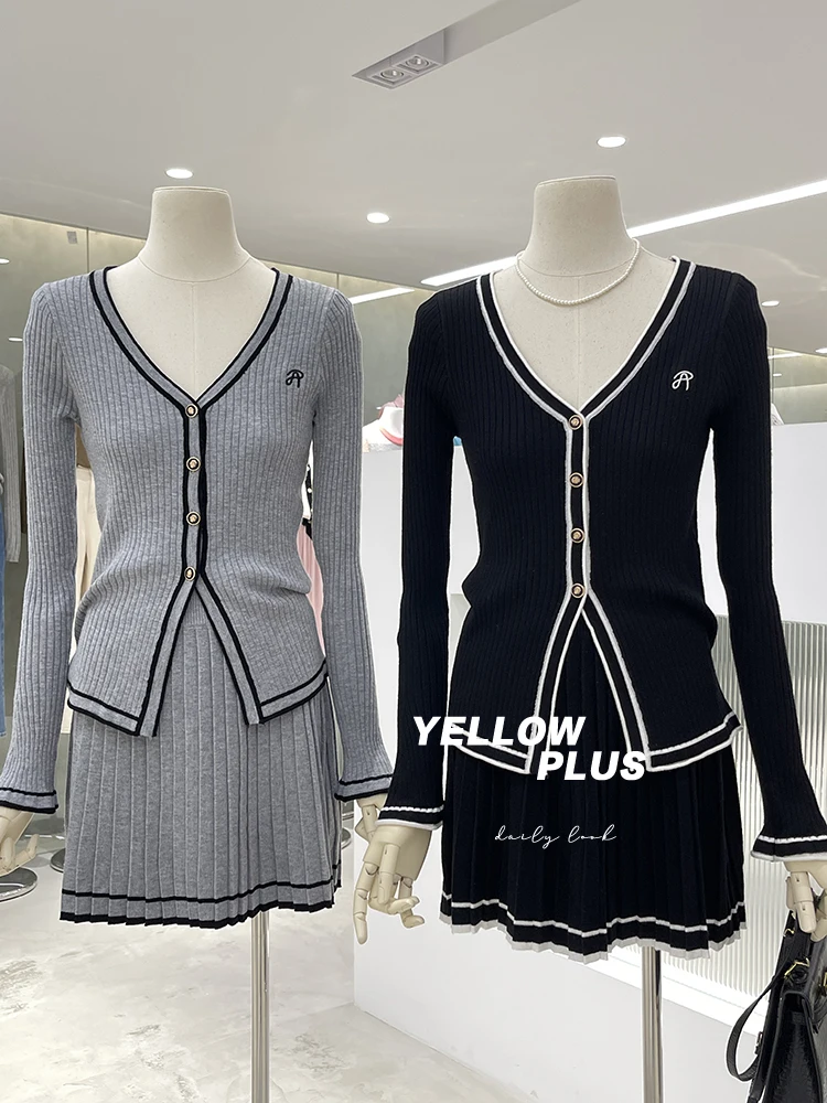 Высококачественный женский осенне-зимний вязаный шерстяной кардиган с длинным