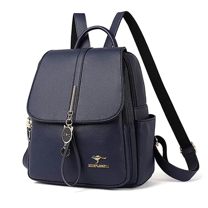 

Soft Leather Backpack 2023 New Internet Celebrity Fashion Versatile Backpack Trend Women's Travel School Bag One Piece Shipping