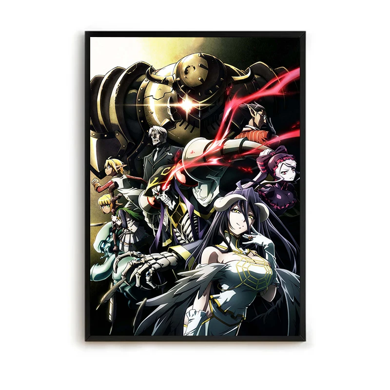 

Paintings on the Wall Decor Overlord Anime Japan Comic Poster Decorative Pictures for Living Room Canvas Home Decorations Garden