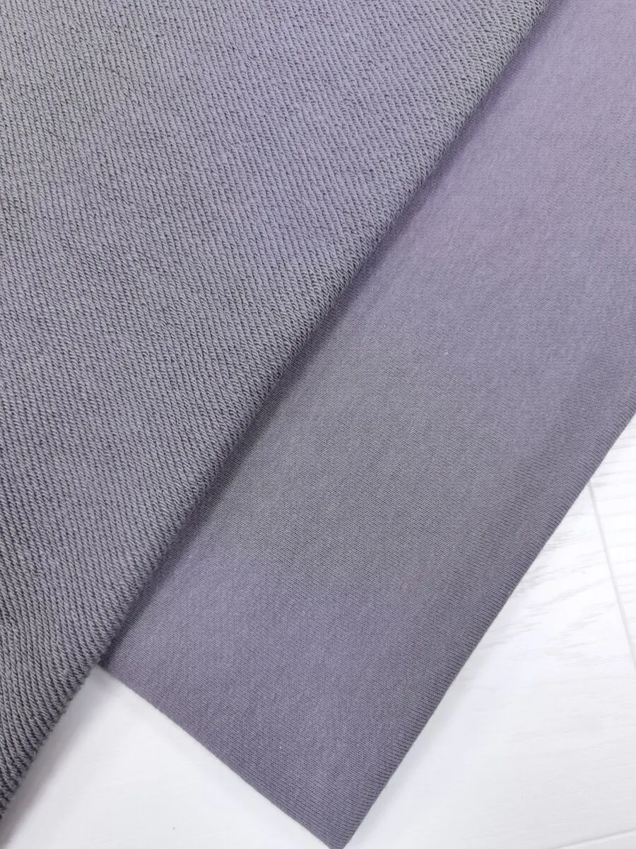  Ткань для шитья Футер 3-х нитка петельный качество Пенье &quotСерый палома&quot 50*180 см