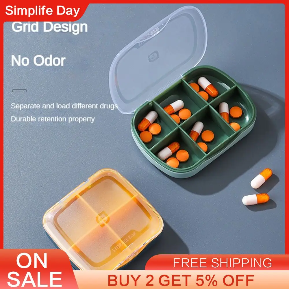 

Multi-compartment Waterproof Home Storage Boxes Portable Medicine Box Divided Sealed Pill Box Travel Medicine Box Candy Box