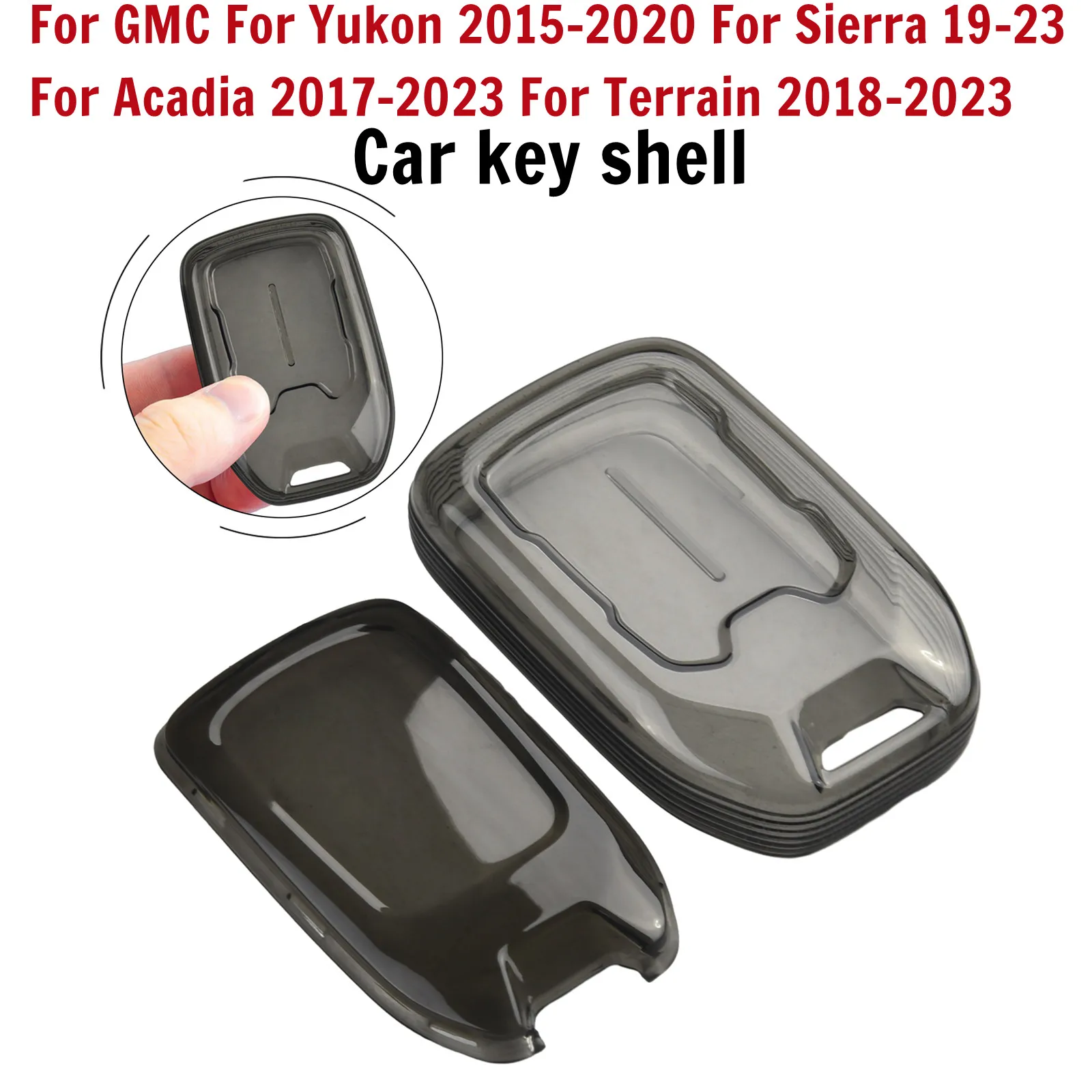 Чехол для автомобильного ключа, дымчатый черный для Chevrolet, Tahoe 2015-2020, GMC, Yukon 2015-2020, надлежащей проходимости 2017-2023, 2018-23