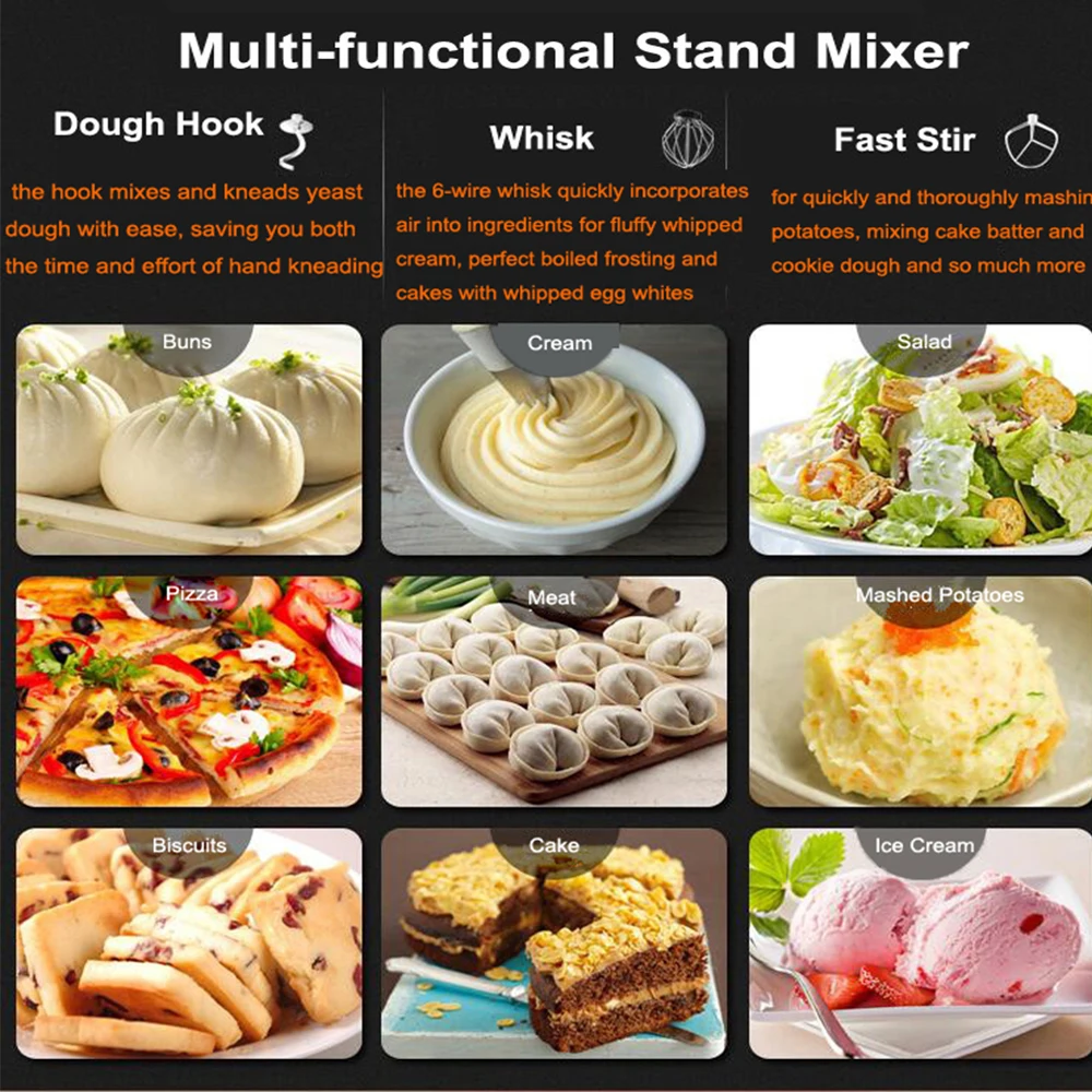 Кухонный комбайн 5L150 0 Вт кухонный Настольный миксер блендер взбиватель крема яиц