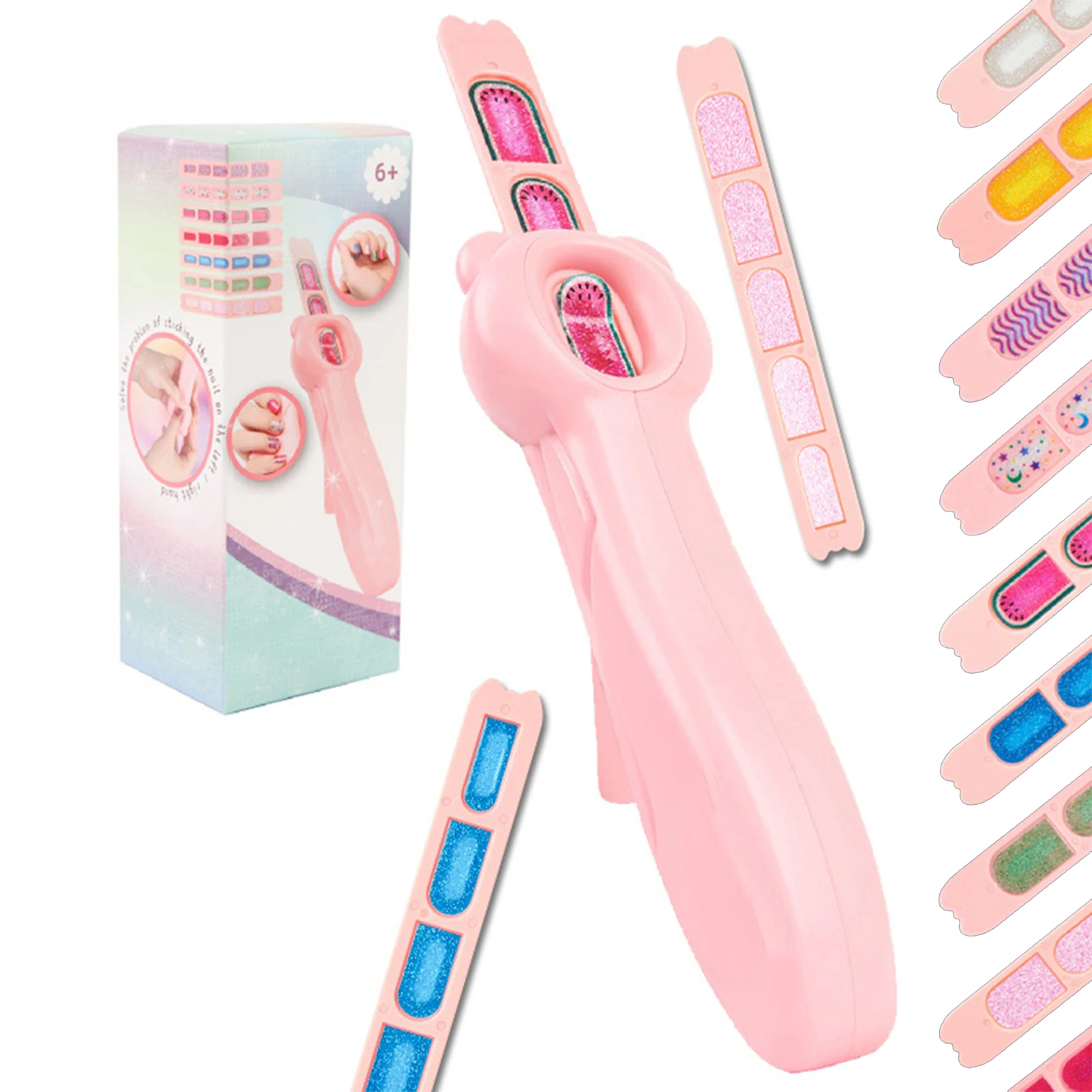 

Nail Art Kit For Kids 40 Pcs Nail Stickers For Girls Self-adhesive And Peelable Kids Pressing Nail Manicure Set Gift For Kids On