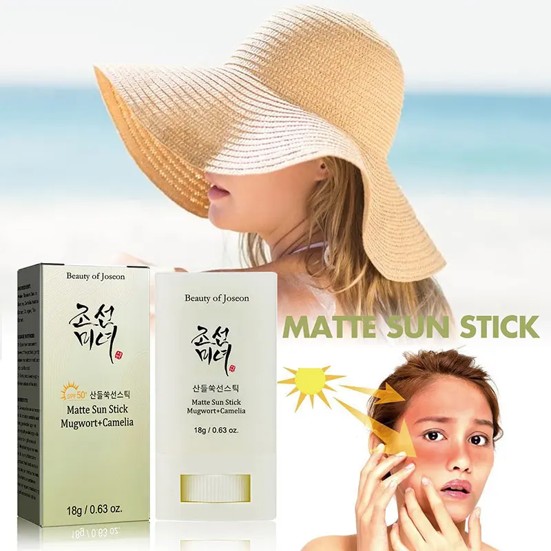 

Matte Sunscreen Stick SPF50+ PA+++ UV Protective Cream Resist Strong Summer Sun Exposure Refreshing Moisturizing Repairing Skin