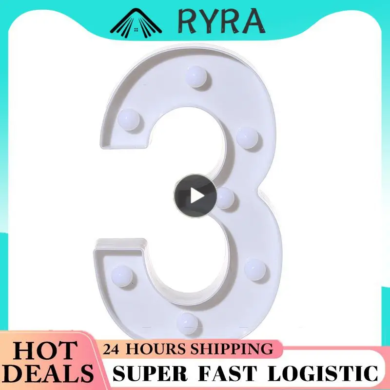 

Luminous Lights LED Letter Night Light Creative Letters Alphabet Number Battery Lamp Romantic Wedding Party Decoration