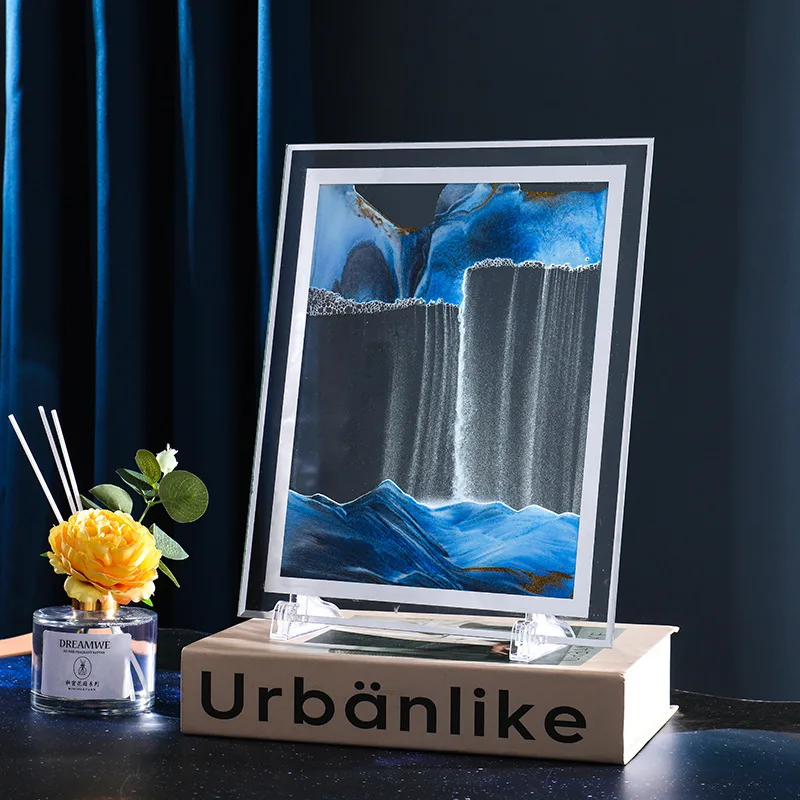 

3D quicksand painting ornaments hourglass living room room decorative painting desktop creative home crafts gifts