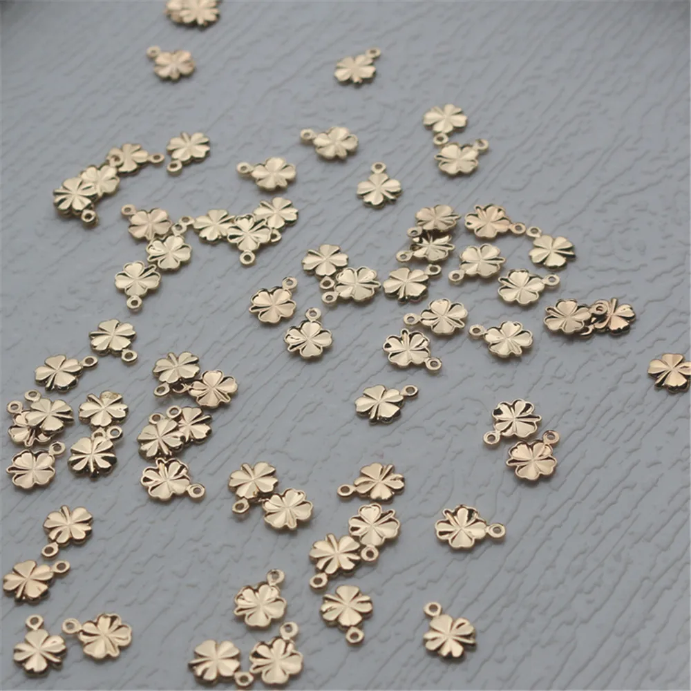

14k copper bag gold color accessories lucky grass 6mm small pendant diy accessories earrings hanging accessories