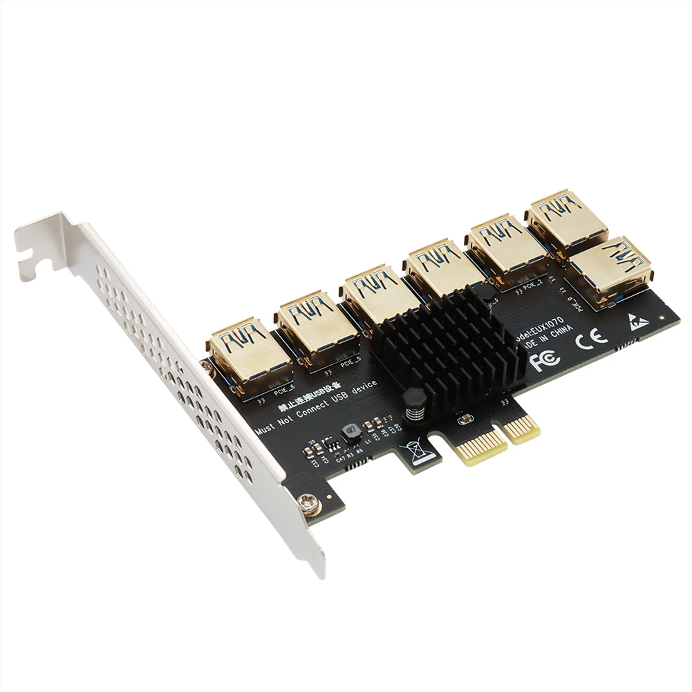 Плата расширения PCI Express Райзер PCIE 1-7 PCI-E USB 3 0 концентратор 1X X16 адаптер для BTC ETH