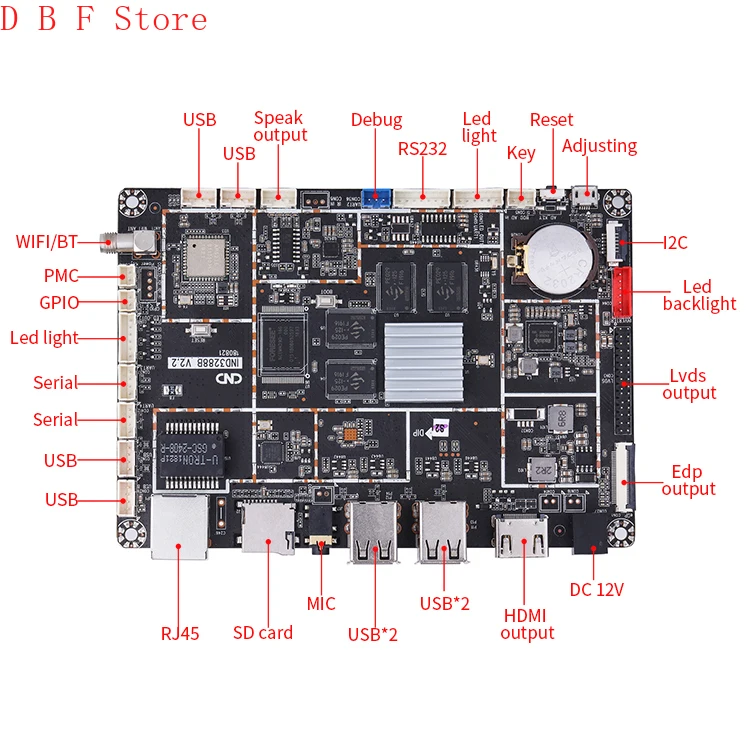 

All in one RK3288 android development driver board for LCD panel kiosk digital signage