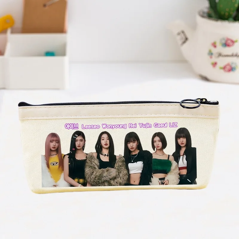 Kpop вместительная сумка для карандашей косметичка на молнии студенческие
