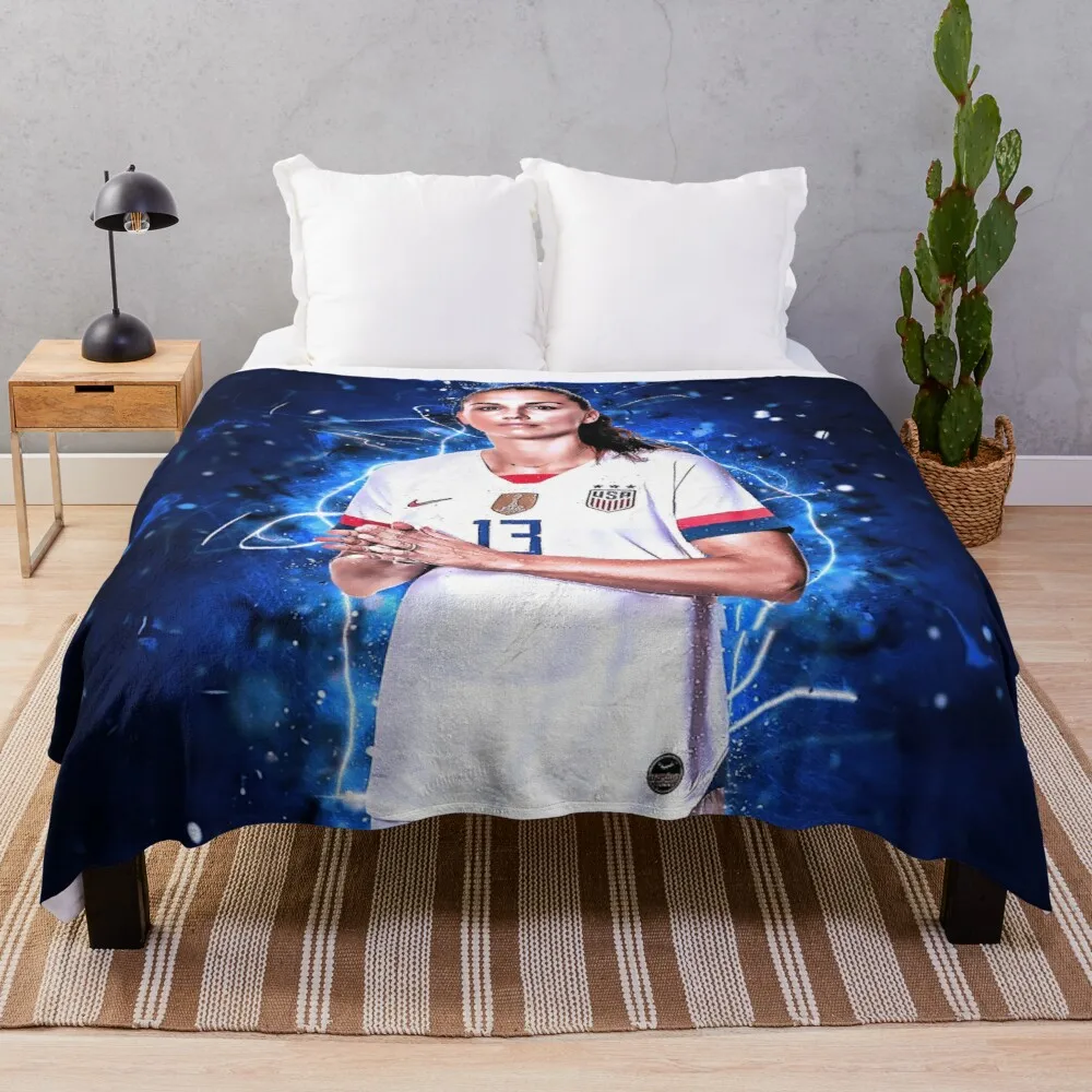 

Alex Morgan USA Throw Blanket designer blankets Kid's blanket Hair blanket