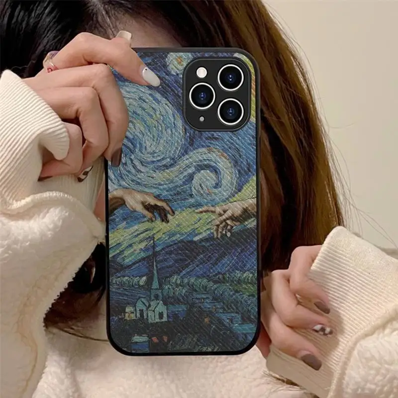 Чехол для телефона MaiYaCa Creation Adam жесткий кожаный чехол iPhone 11 12 13 Mini Pro Max 8 7 Plus SE 2020 X XR