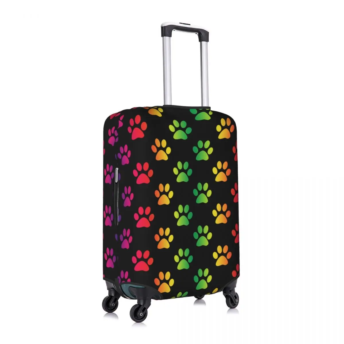 

Dogs Paw Print Luggage Cover Spandex Suitcase Protector Fits 19-21 Inch