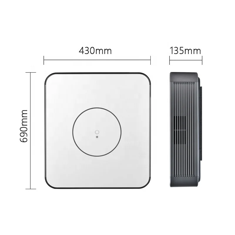 

wall mounted air purifier with heating room fresh air system ventilation intelligent air purifier hepa h13 h14