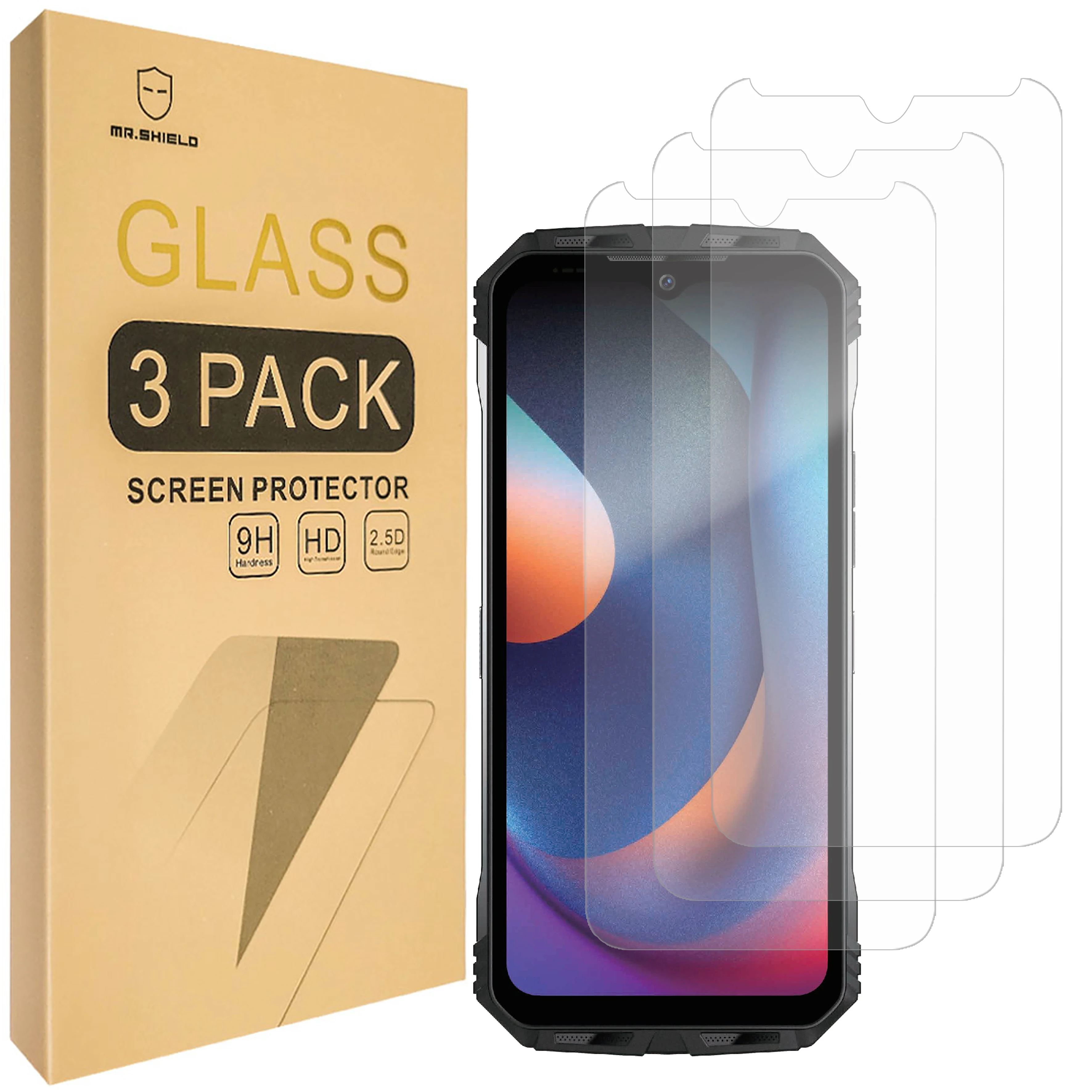 Mr.Shield [3-Pack] Screen Protector For DOOGEE S100 / DOOGEE S100 Pro [Tempered Glass]