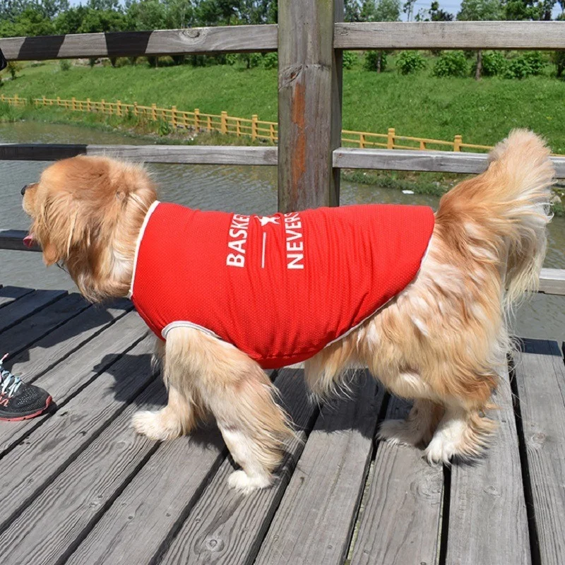 

Pet Clothes Summer Dogs Jersey Vest Thin Puppy Medium-Large Dog Basketball Uniform Cool Breathable Animal Coat Pet Accessories