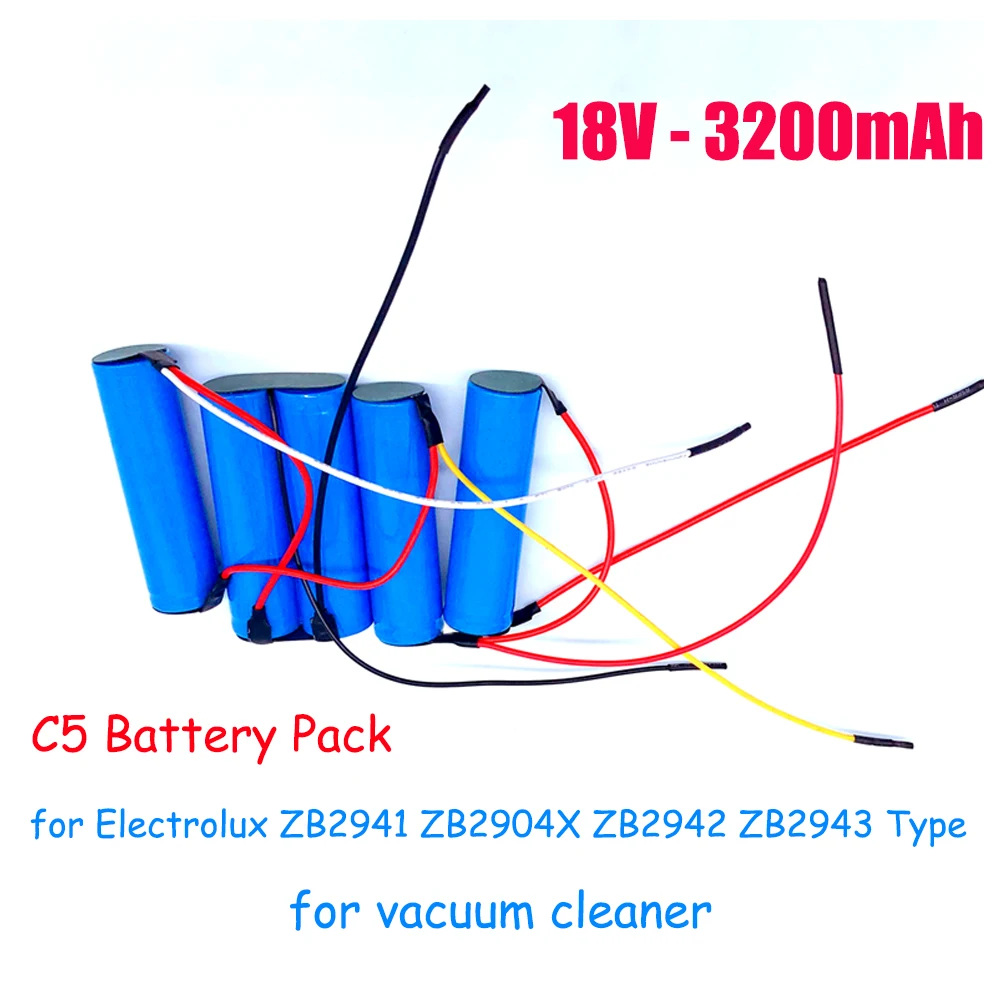 

3200mah C5 Battery Pack For Electrolux Zb2941 Zb2904x Zb2942 Zb2943 Type Nv144nibrc Vacuum Cleaner Li-ion Batteries Batterie