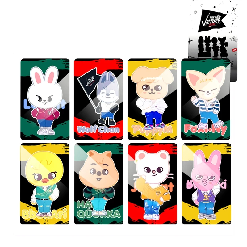 8 шт./компл. Новые Симпатичные двухсторонние открытки ЛОМО для детей