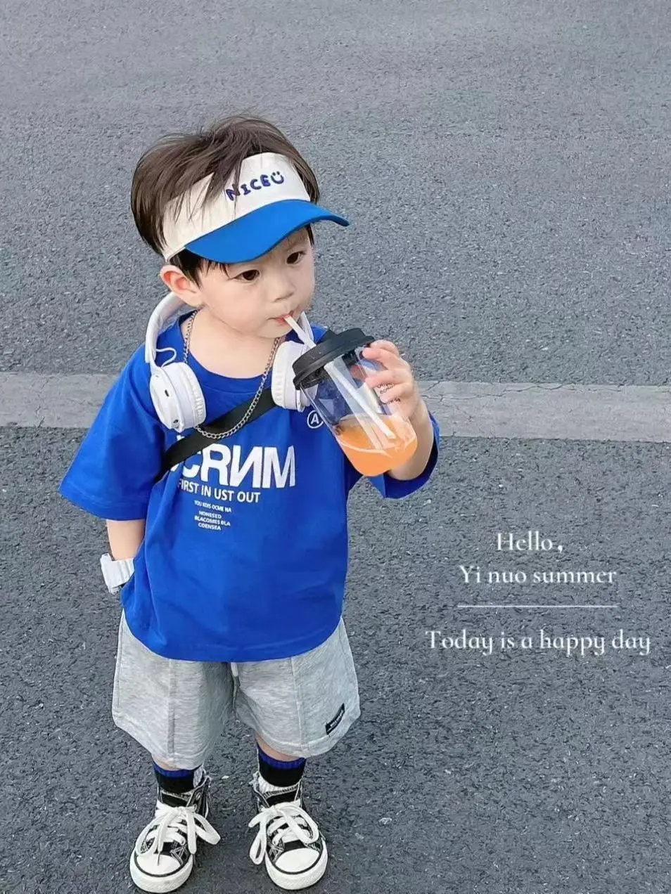 Boys' Summer Suit 2022 Children's Clothing Handsome Baby Short-Sleeved Two-Piece Suit Medium and Big Children Boys' Korean Style