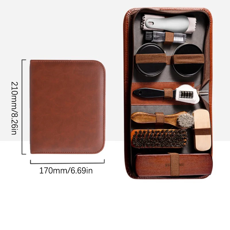 Набор Щеток Из Конского Волоса Для Ухода За Обувью Инструментов Чистки Древесины