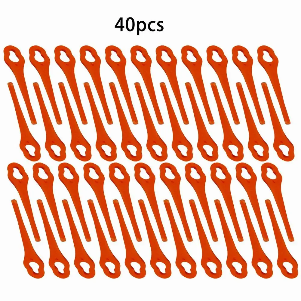 40 Pcs Mower Blades Plastic For Vonhaus 20v Max Lithium-ion G Range Grass Trimmer Lawn Mower Accessories