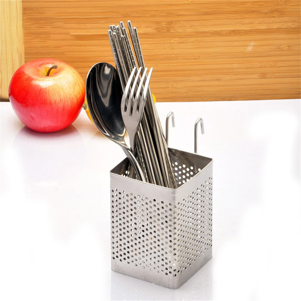 

And Durability Chopsticks Fork Spoon Holder Non Magnetic Design Kitchen Non Rusting Drainer Shelf Kitchen Storage Supplies