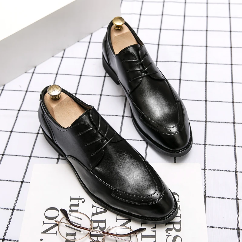 

Derby shoes meeting shoes office shoes dress shoes Cow Hide wedding shoes business groom leather shoes lace up shoes