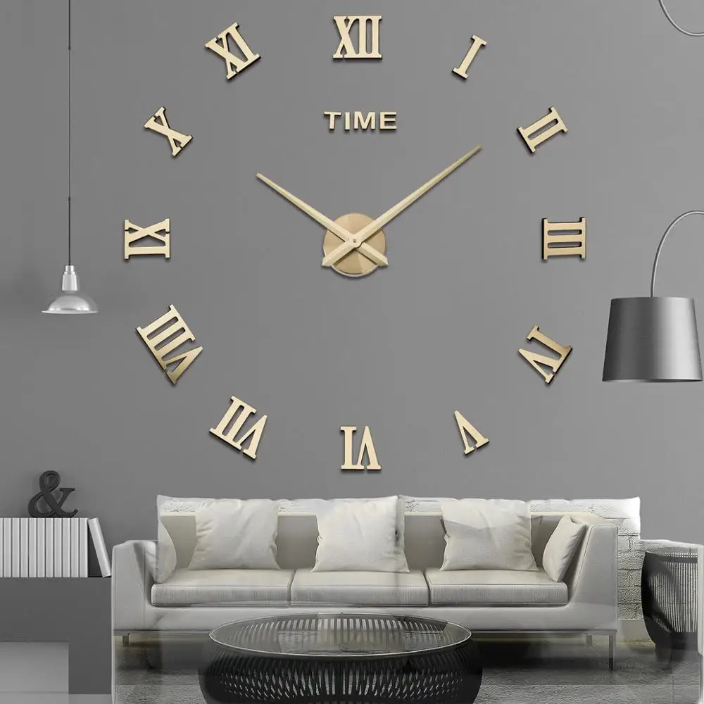 

Special Offer 3d Big Acrylic Mirror Wall Clock Diy Quartz Watch Still Life Clocks Modern Home Decoration Living Room Stickers