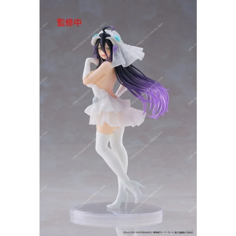 Фото В наличии 100% оригинальная фигурка Taito Coreful Overlord Albedo Wedding Ver. Аниме-фигурка из ПВХ для коллекционирования, украшение для рабочего стола, дома или комнаты, подарок. №3
