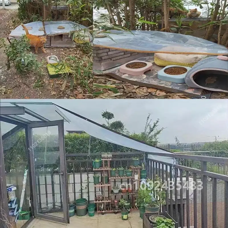 0 18 мм для защиты от воды прозрачный encerado gazebookoa gantola janela toldo jardim à prova de vento plantas lona