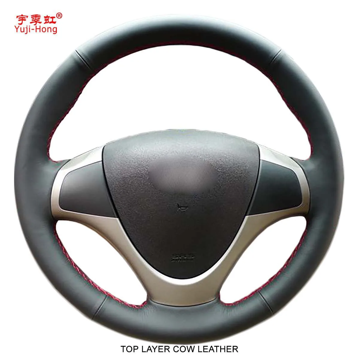 

Yuji-Hong Top Layer Genuine Cow Leather Car Steering Wheel Covers Case for Hyundai i30 2009 Hand-stitched Car Styling Cover