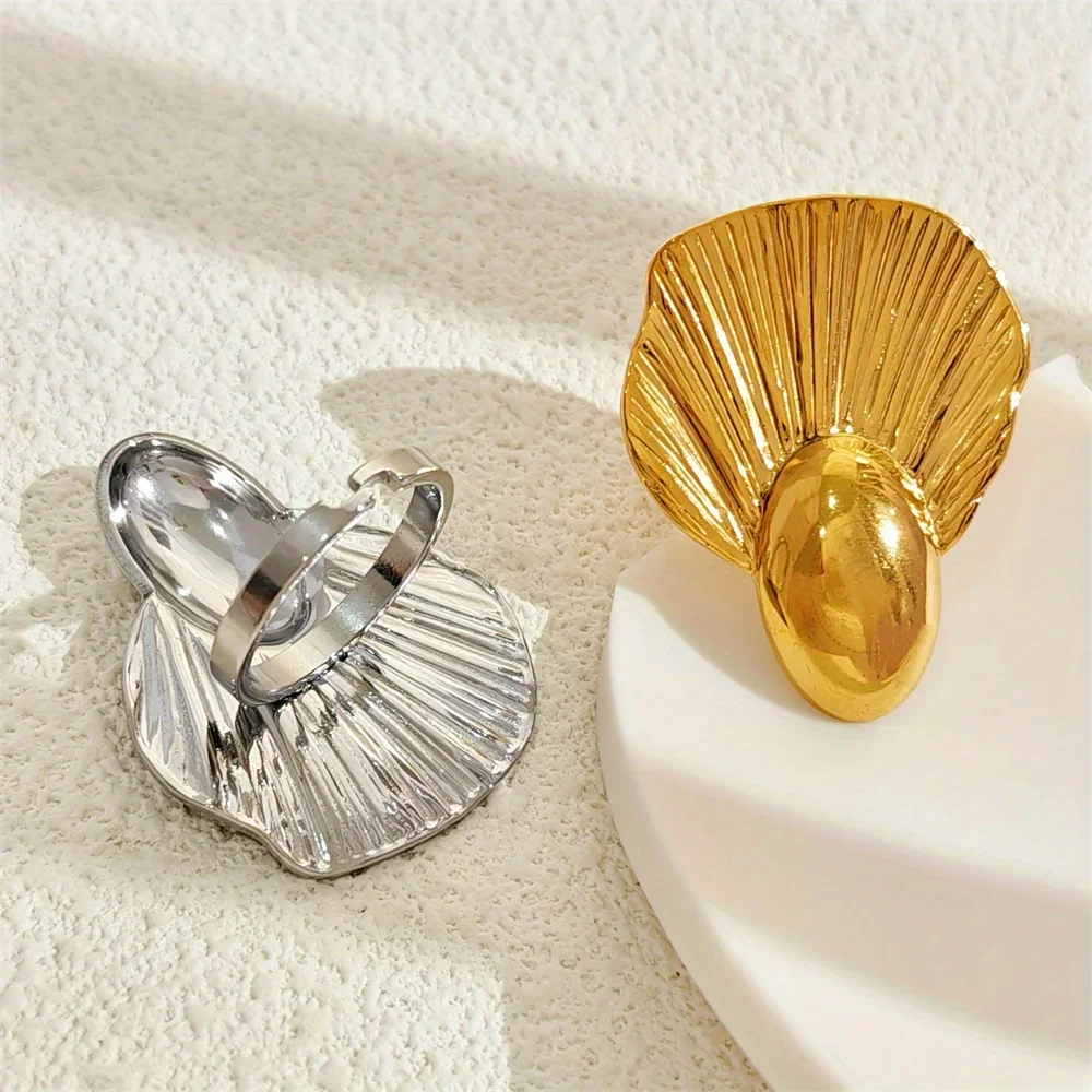 Новое стильное уникальное простое открытое кольцо из 18-каратного золота с