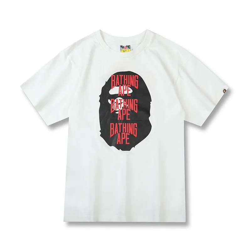 

Wholesale 2022 Summer New Japanese Bape Letter Ape Print Men And Women Cotton Short-Sleeved T-Shirt