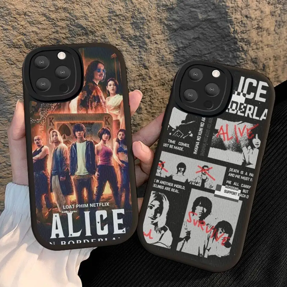 Популярный чехол для телефона A-Alice I-In B-Borderland для iPhone 11, 12, 13, 14, 15, 16 Pro Max Mini Plus, мягкий кожаный чехол (art.: 3920d48cd7a01) - 3920d48cd7a01