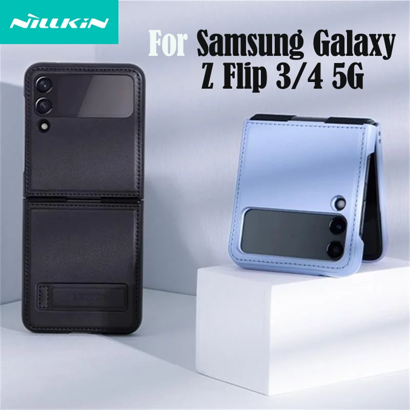 

Флип-чехол для Samsung Galaxy Z 4 3 Осень NILLKIN Qin Leder Klapp осень потребовалось Abdeckung для Samsung Z Flip4 5G с магнитным креплением