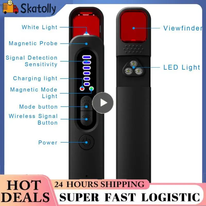 

Universal Anti-candid Eavesdropping Detector Tracker Finder Anti Tap Unseen Camera Detector Mini Bug Finder Portable