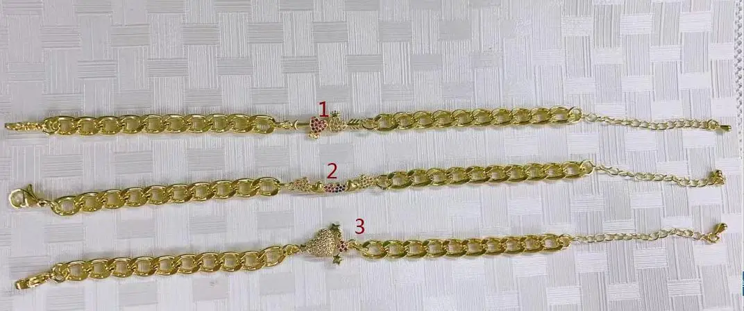 

1 шт., кубинский браслет-цепочка с фианитом