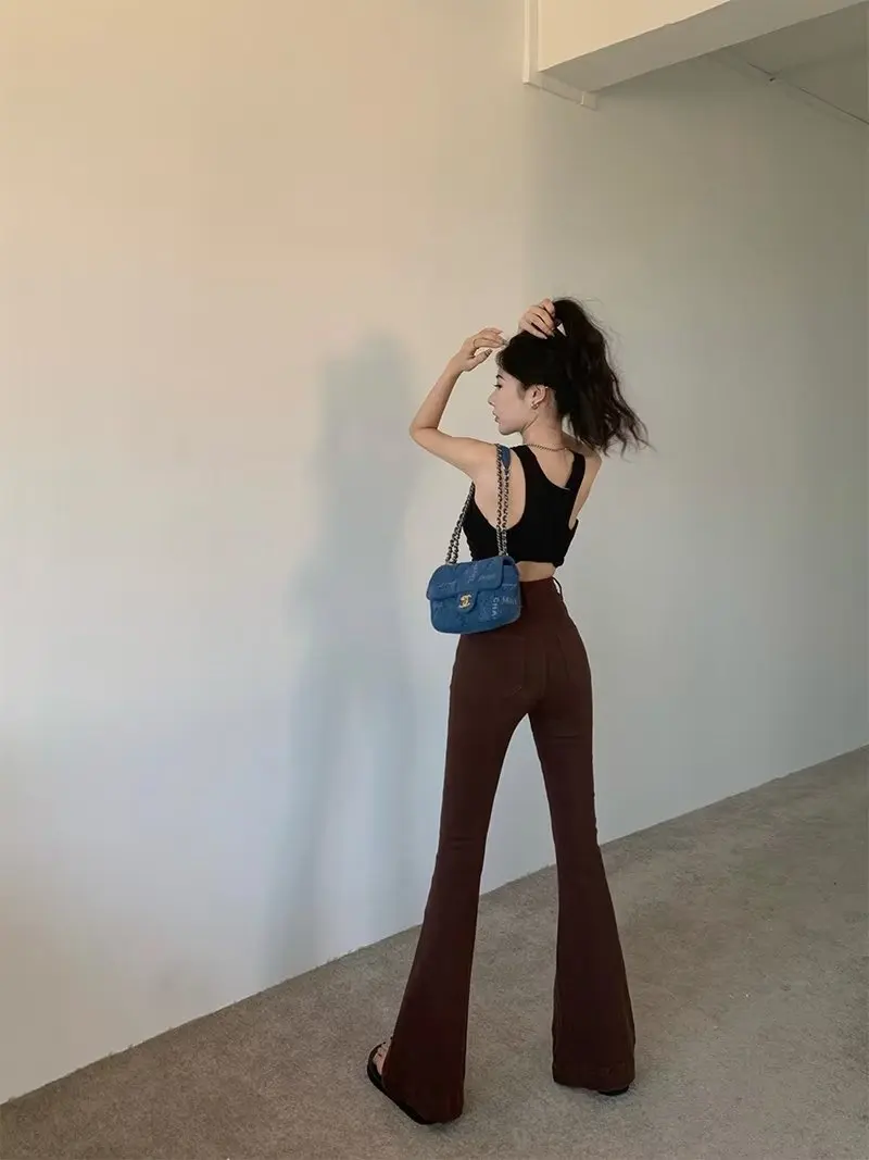 Y2K стильные джинсы женские новые нишевые свободные с широкими штанинами для