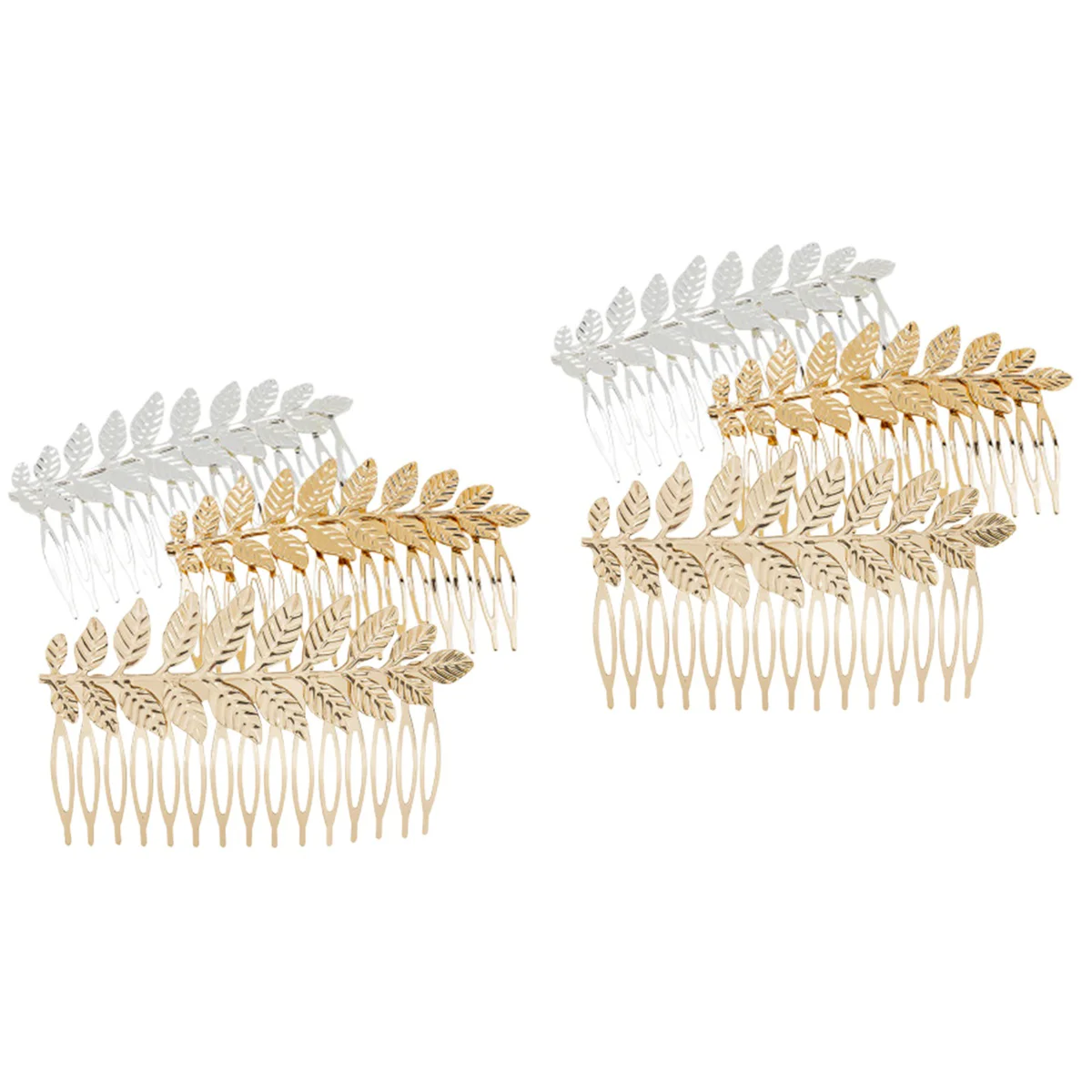 

6 Pcs Women Hair Comb Bridal Vintage Accessories Leaf Headdress Bride Headpieces Wedding European American