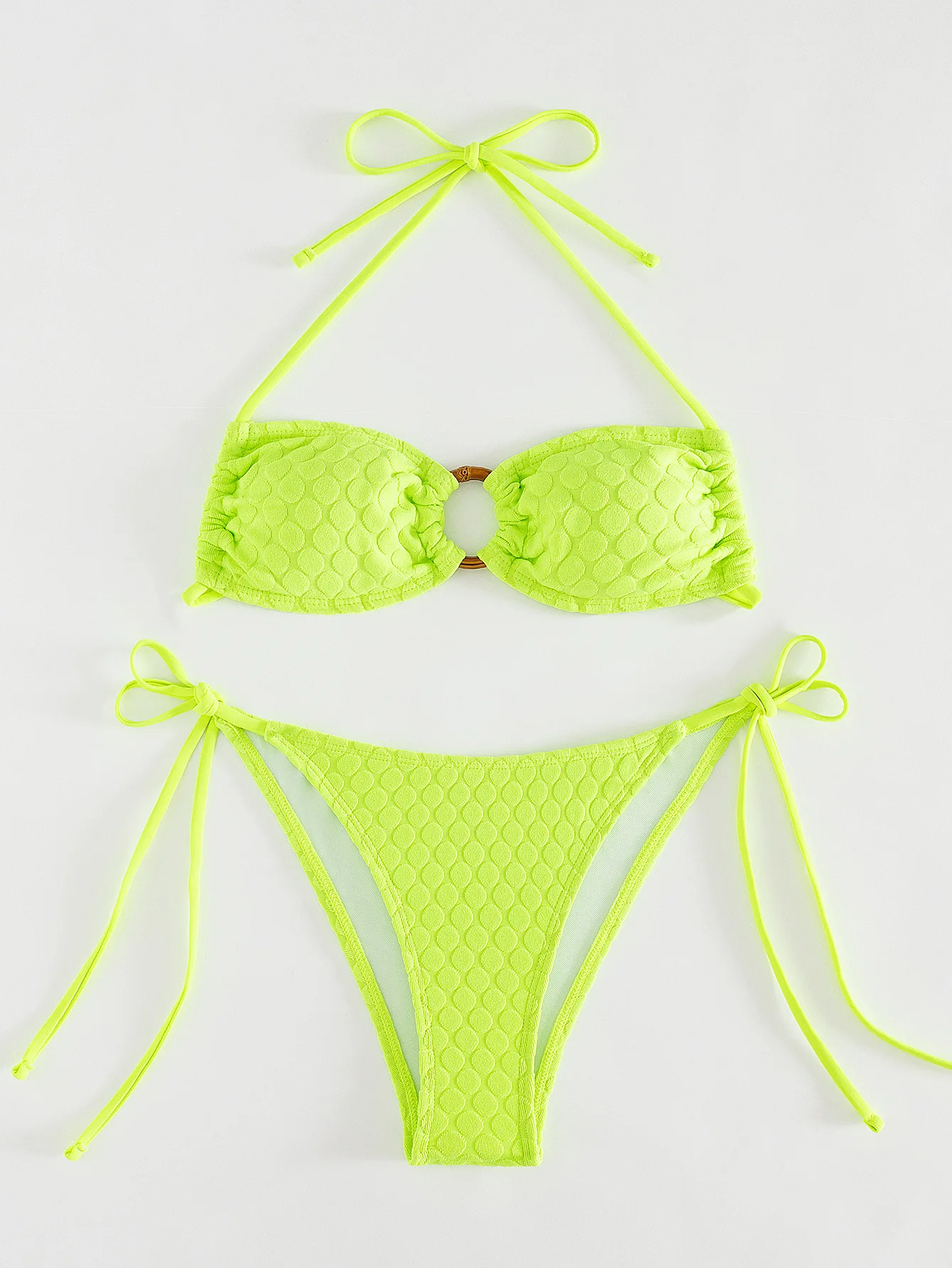 Микро Бикини 2024 женский купальник с боковыми завязками Женский бандажный на