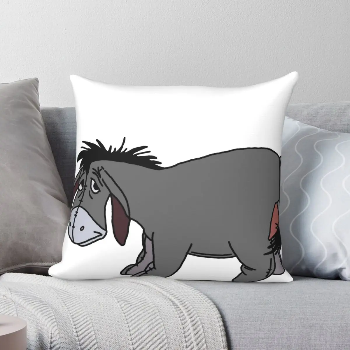 

Eeyore Square Pillowcase Polyester Linen Velvet Printed Zip Decor Throw Pillow Case Room Cushion Cover Wholesale