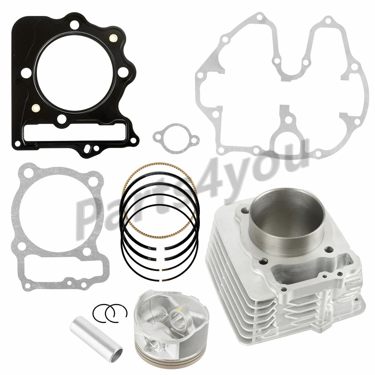 85MM Cylinder Piston Ring Gasket Top End Kit 1999-2007 For Honda Sportrax 400 TRX400EX 400EX 12100-KCY-670, 12191-KCY-672