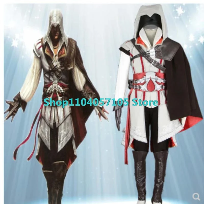 Hot Creed Cosplay Costume Ezio Assasin Connor Sweater Pants Coat Halloween Set For Man